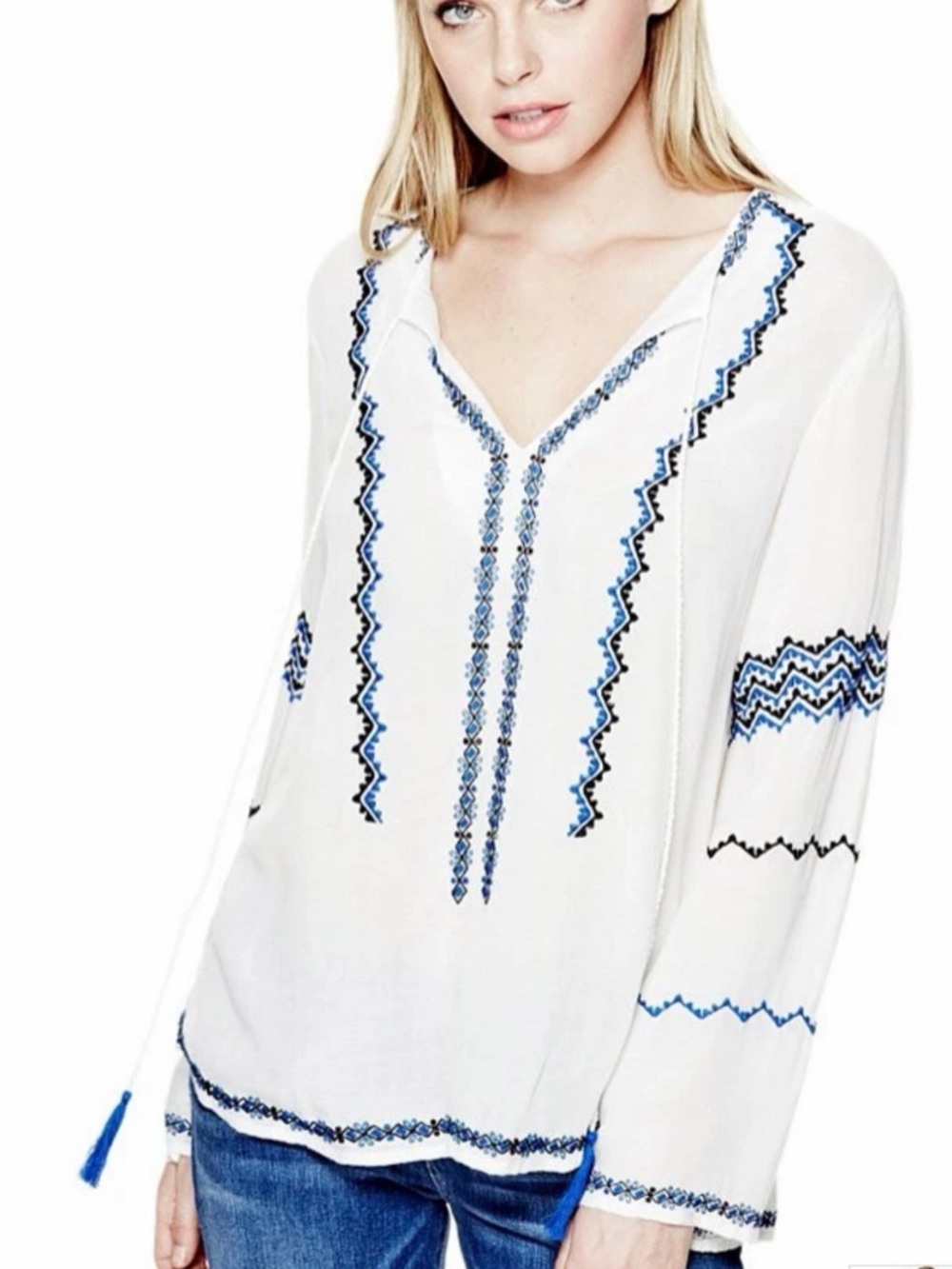 NWOT Guess Lightweight Boho Style Blouse